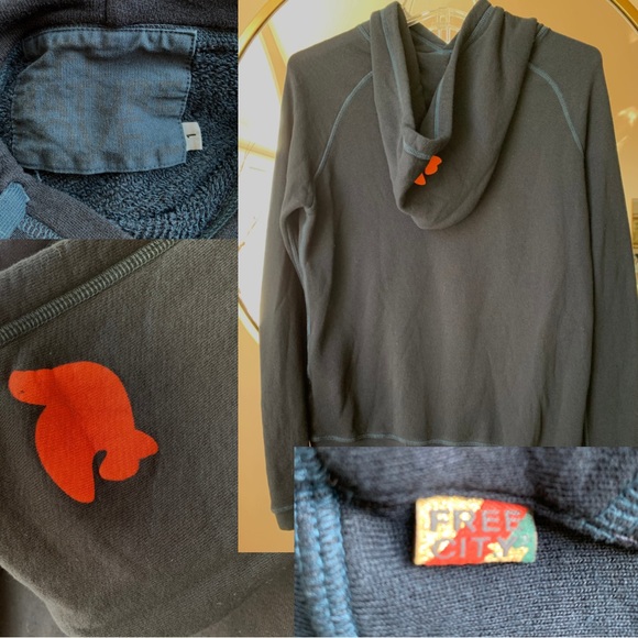 Free City Big Terrys Pullover Hoodie in Squidsink - Picture 14 of 14